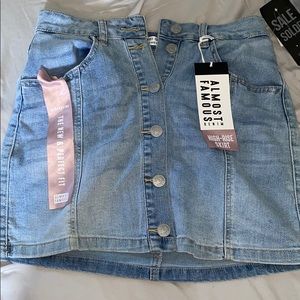 High Rise Denim Skirt